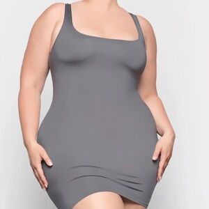 Skims Swim Tank Dress in Gunmetal  Size XL SW-DRS-0005 New With Tags